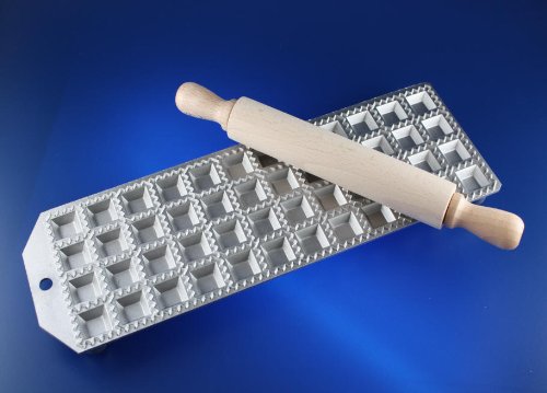 MAAJ® RAVIOLIFORM RAVIOLIBRETT NUDELBRETT 48 MINI RAVIOLINI CLASSICI MIT TEIGROLLE
