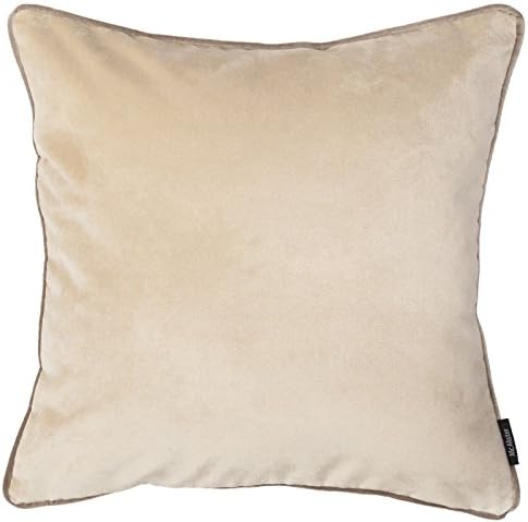 McAlister Textiles Matt Velvet | Luxurious Soft Plush Plain Solid Square Scatter Light Champagne Gold Fabric Sampler Swatch