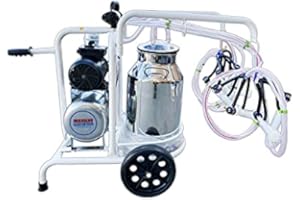 IMBRIANO MACCHINE AGRICOLE Mungitrice Pecore Capre SINGOLO GRUPPO Elettrica Monofase Carrellata Secchio Inox