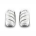 BOHEM Silver Jewellery Nail Art Gothic Wave (Small - Pair)