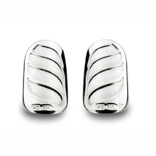 BOHEM Silver Jewellery Nail Art Gothic Wave (Small - Pair)