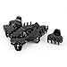 Lady Women Butterfly Design Hair Claw Clips Clamps Grips Black 8pcs
