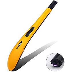 Dmygo Arc électrique Briquet Rechargeable Bougies sans Flamme USB Allume Sparks Non et Odeur Convient for Les Bougies Poêles Etc (Color : Yellow)