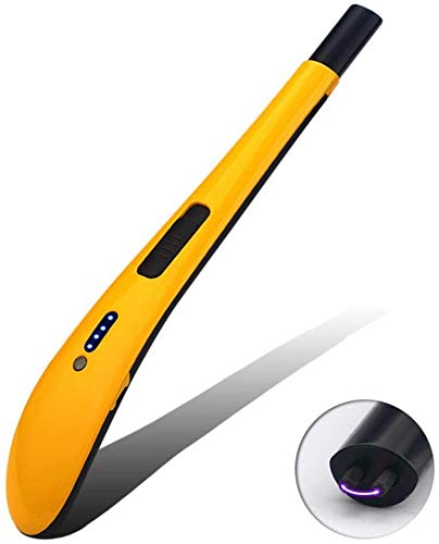 Dmygo Arc électrique Briquet Rechargeable Bougies sans Flamme USB Allume Sparks Non et Odeur Convient for Les Bougies Poêles Etc (Color : Yellow)