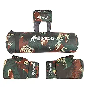 Hipkoo Sports Kids Champ Junior Boxing Set | 1 Punching Bag, 1 Head Guard, 2 Boxing Gloves | Boxing Training Punching Bag & Gloves for Boys & Girls | for 3 to 10 Years Kids (Set of 4)