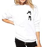 T-Shirt mit Spitze - Damentop - Kurzarmshirt mit Spitzenkante - Kurzarm Shirt elegant Frauen Damen T-Shirt Rundhals Kurzarm Ladies Sommer Casual Oberteil Locker Bluse Tops - Weiches Material - Sehr Angenehm Zu Tragen