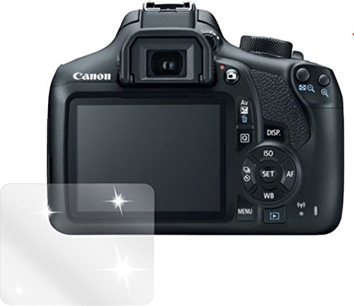 dipos Canon EOS 1300D Schutzfolie (2 Stück) – kristallklare Premium Folie Crystalclear - 2