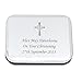 Rosary Beads and Personalised Box ~ Cross Motif Trinket Box, Keepsake Gift