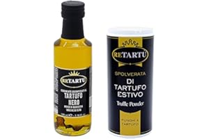 GIULIANO TARTUFI Set Tartufo Nero: Spolverata 100 gr e Condimento a base di olio extra vergine di oliva 100 ml