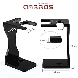 Shaving Set, Anbbas 4IN1 Pure Badger Hair Shaving Brush Solid Manchurian Ash Wood Handle,Black Broken-Resistant Acrylic… - Image 5