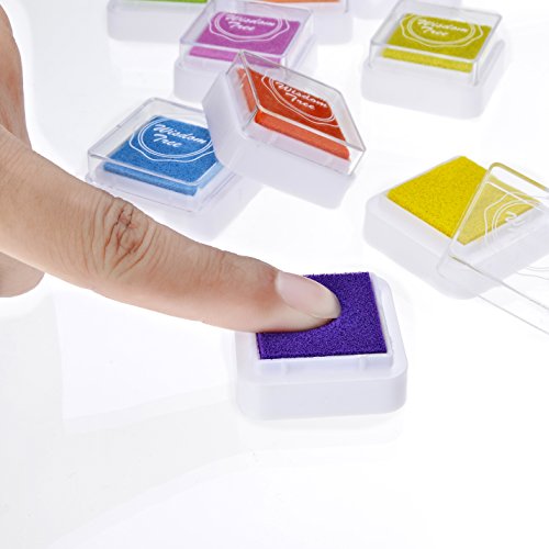 Sel Natural 24 Farben Stempelkissen Set für Tinte Pads Stempel Papier Handwerk Stoff, Fingerabdruck ,Scrapbook, Malerei - 5
