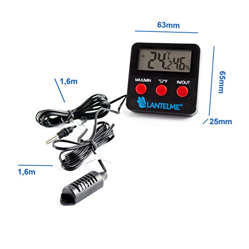 Lantelme 5965 Digitalthermometer und Hygrometer – Digitaler Thermometer für Innen – Außen Temperatur und Luftfeuchtemessung - 7