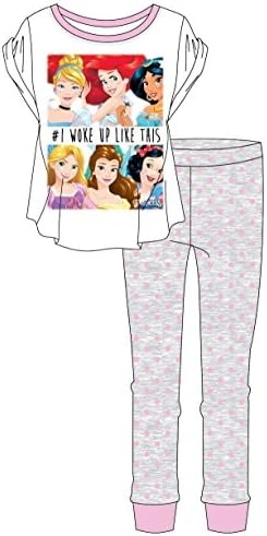 Ladies Womens Character Novelty Disney Pyjama PJ Set Huge Range Sizes 8-22 (UK 12 - 14, I woke Up Like This)