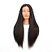 Price comparison product image Hairginkgo 26"- 28" Mannequin Head Synthentic Fiber Hairdresser Training Head Cosmetology Manikin with Free Table Clamp Stand (92019D0220)