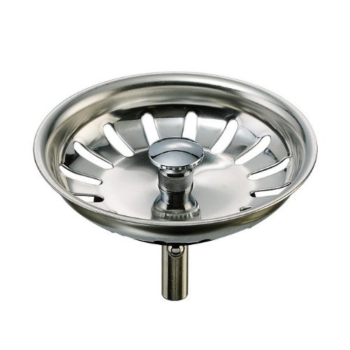 Ventiloberteil für Siebkorbventil | Siebkörbchen | Siebkorb | Handbetätigung | Führungsstange mit Kugel | Küchenspüle | Chrom | Ø 8 x 34 mm