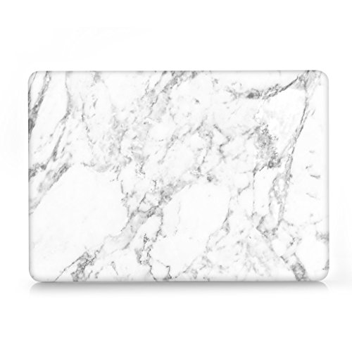 Case MacBook New Pro 13 Retina Hülle ,iCasso White Marble Ultra Slim Dünn Kratzfeste matt rutschfest Hartschale Kunststoff Schutzhülle Snap case für MacBook New Pro 13 Zoll Retina (Modell: A1706 / A1708) - 3