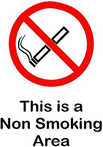 This is a Non Smoking Area [SIGN] 297x219x3mm Rigid plastic All Weather indoor/outdoor sign