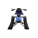 WXC Acier Adaptations Frein de Ski de motoneige, traîneau avec Volant et Twin Freins Neige Racer Sled for Enfants 6 Âge & Up - Peut contenir Deux Enfants ou Un Adolescent YL (Color : Blue)