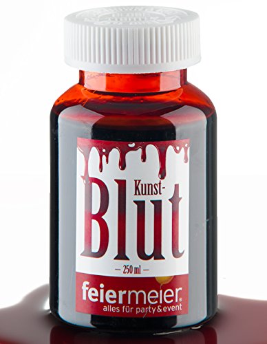 Kunstblut Filmblut Blut Rot 250ml Flasche - Künstliches Blut für Halloween - Vampirblut Zombie Vampir Fasching Karneval