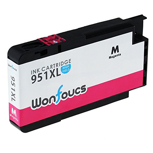 Wonfoucs Kompatible Tintenpatronen Als Ersatz für HP 950XL 951XL officejet pro 8620 8610 8600 Plus 276dw 8100 8615 251dw 8625 8660 8640 8630 Drucker (1 x Schwarz , 1 x Cyan ,1 x Magenta , 1 x Gelb) - 5