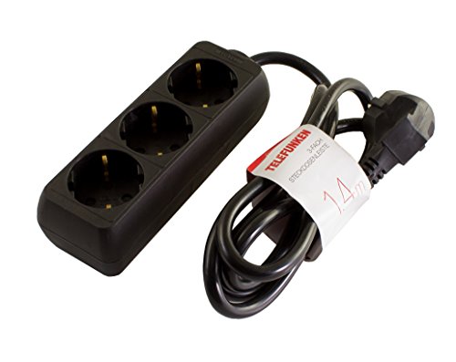 Preisvergleich Produktbild Telefunken ES315X-B 3-fach Steckdosenleiste (1,4m)