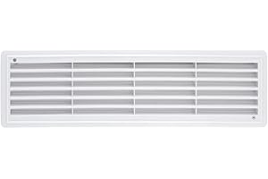 F.H. ANA Kratka wentylacyjna do drzwi wewnętrznych, tworzywo sztuczne, 460 x 135 mm, kratka wentylacyjna do drzwi, do łazienki, kuchni (biała)