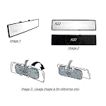A2D Snap Fitment Wide Angle Blind Spot Car Interior Large Rear...
