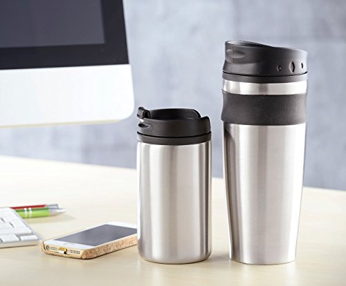 Rosenstein & Söhne XL-Edelstahl-Isolierbecher, doppelwandig, hält warm und kalt, 450 ml - 6