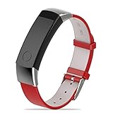 IGEMY Beliebte 14mm Mode Leder Smart Armbanduhr Armband für Huawei Ehre 3 Smart Watch (Rot)