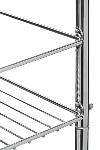 Premier Housewares Freistehendes Badregal mit 3 Böden 81x23x23 cm Chrom - 4