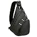 Produktbild Bekahizar Sling-Rucksack Leicht Schultertasche Sling Bag Crossbody Umhängetasche Daypack Rucksack Tasche für Outdoorsport Wandern Radfahren Bergsteigen Reisen Schule (Schwarz)