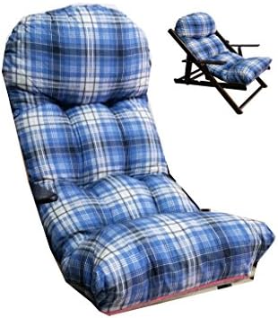 Cushions Cushion for Super Spare Padded Chair Lounger Relax Cotton Fabric Light Blue