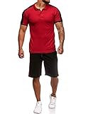 Super Passform:Polo-Kragen,Kurze Ärmel,lässig mode,slim fit,auf beiden Seiten Line-Design,machen Ihnnen modern aussehen.