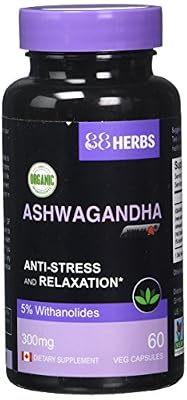88Herbs Ashwagandha de première qualité (KSM-66) – Certifié biologique, sans OGM - 5% de withanolides