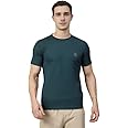 CHKOKKO Men's Solid Quick Dry Half Sleeve Regular Fit Round Crew Neck Active Sportswear Gym T-Shirt for Workout Training Running and Fitness Activities