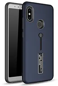 BestTalk Polycarbonate Extreme Shock Absorption Tough Armor Case with Inbuilt Stand & Hand Holder Strap for Redmi Note 5
