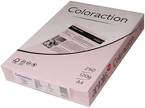 80 Gsm A4 Coloraction Printer Paper Pale Pink (Tropic) 5 Reams Of 500