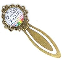 un marque-page cabochon "le plus chouette des maîtres" bronze