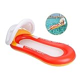 【La colchoneta hinchableon con el toldo Desmontable】: mientras disfrutamos del sol, debemos prestar atención a la protección de la cara. El toldo puede sombrear el rostro y evitar las quemaduras excesivas de los rayos ultravioleta mientras disfruta del sol.