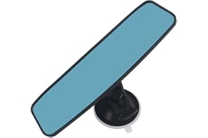 Auto Innenspiege HAMON Auto Rückspiegel Universal Innenspiegel mit Saugnapf Spiegel Autospiegel Rear View Mirror Aufsatzspiegel für Auto,Rückspiegel Auto,Starke Adsorption (240 * 65MM-Blue)