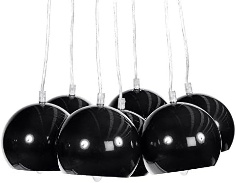 Glass Pendant – Design 7 – 15 cm diameter – Available in 3 Colours: White/Black/Metal 7 Suspended Ball Shades black