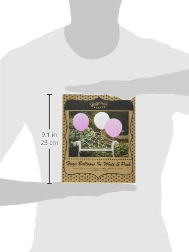 Ray Ginger White & rosa 36 Zoll Luftballons Hochzeit Feature – Weinlese-Affäre - 3