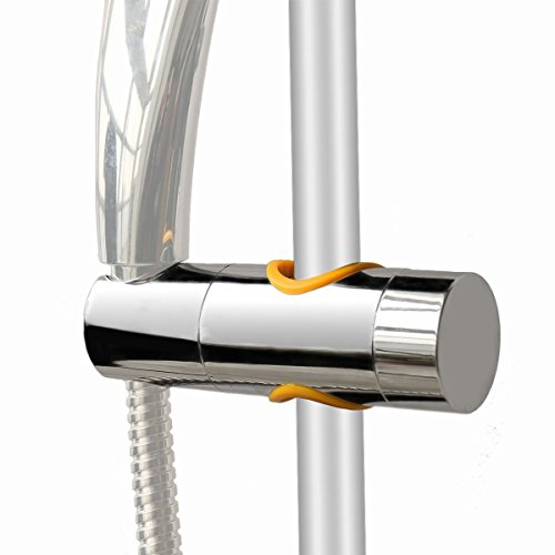 Joyoldelf Handbrause Halterung,18-25 mm verstellbar Brausehalter ABS Grade Kunststoff Chrome perfect Für Badezimmer - 6