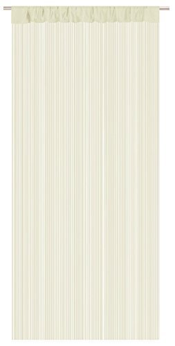 Hochwertige Fadengardine Fadenvorhang Fadenstore 90x245 cm 6 Farben beliebeig kürzbar (natur)