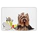 Produktbild Bathroom Bath Rug Kitchen Floor Mat Carpet,Yorkie,Yorkshire Terrier with Stylish Hairdressing Equipment Mirror Scissors Decorative,Dark Brown Multicolor,Flannel Microfiber Non-slip Soft Absorbent