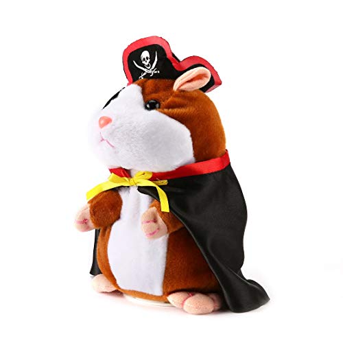 Preisvergleich Produktbild Reizende nette lustige gehende sprechende sprechende nickende Musik-Hamster-Plüsch-Spielzeug-Hamst... scherzt pädagogisches Spielzeug - Brown 19cm
