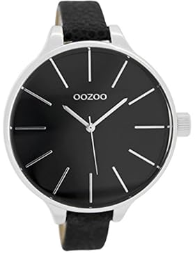 Oozoo Damenuhr mit Lederband 45 MM Schwarz/Schwarz C6849