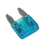 15 A. Mini Fusible de Cuchilla de 15 amperios, Color Azul, para Coche, camión, autobús - 10 / 20 / 50 o 100 Unidades