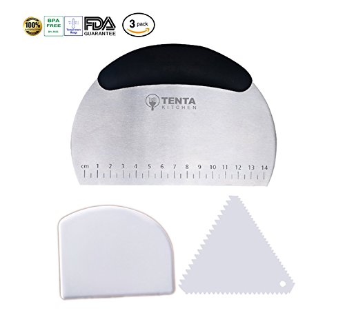 Trenta Küche Multifunktions-Schaber & Chopper, weich schwarzem Gummi Griff