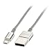 Produktbild LINDY 41690 – CROMO USB 2.0 Typ A/Micro-B Slimline Kabel – 1m